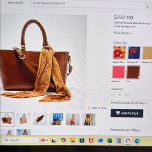 Patricia Nash Tan Leather Satchel with Vintage Charm